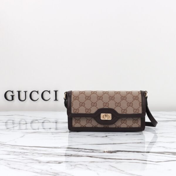 GUCCI counter quality bag original leather premium version 20x10x4cm