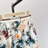 miumiu spring and summer latest Monogram beach romantic palm coconut print elastic waist skirt