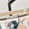 miumiu spring and summer latest Monogram beach romantic palm coconut print elastic waist skirt