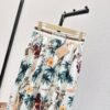 miumiu spring and summer latest Monogram beach romantic palm coconut print elastic waist skirt