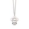 Louis Vuitton Vivienne pendant in polished metal with LV lettering