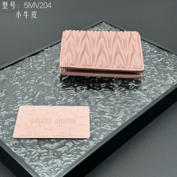 miumiu Pocket small wallet cowhide material