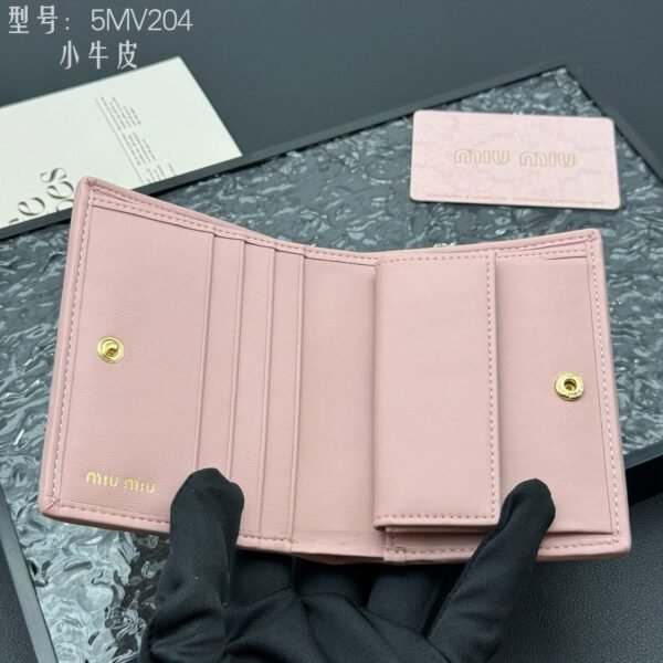 miumiu Pocket small wallet cowhide material