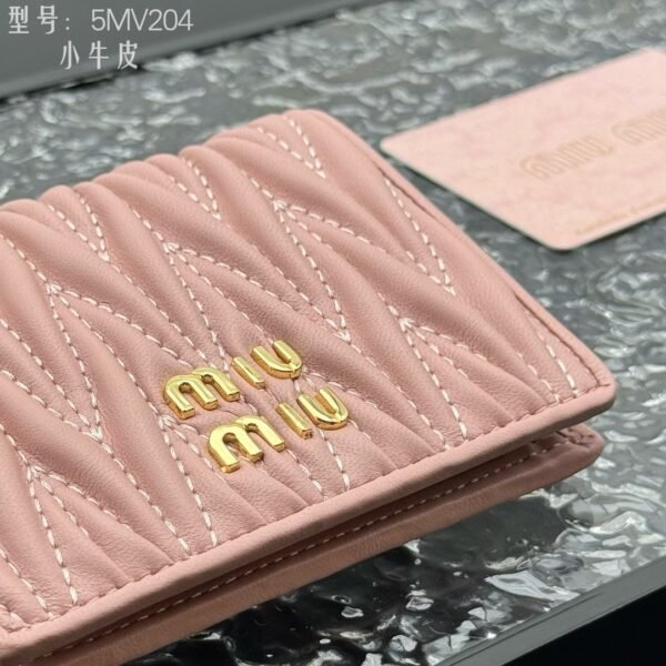 miumiu Pocket small wallet cowhide material