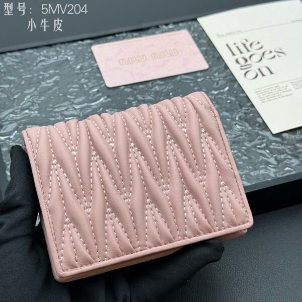 miumiu Pocket small wallet cowhide material