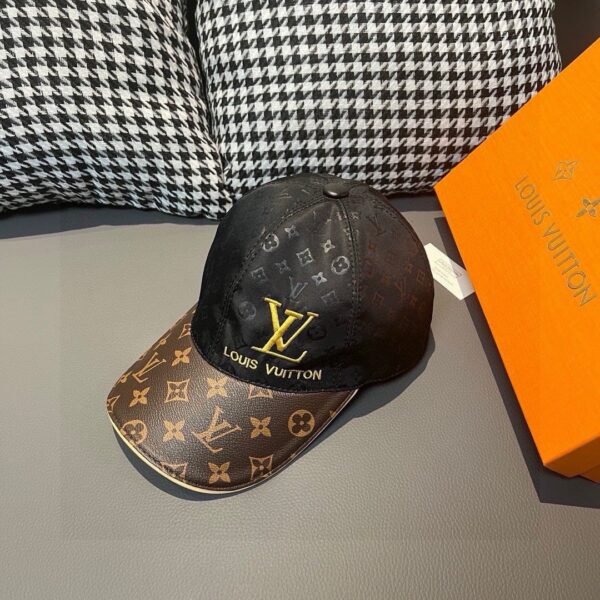 Louis Vuitton 1:1 original single spliced cowhide sealing baseball cap