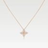 Louis Vuitton floral diamond four-leaf clover necklace