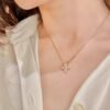 Louis Vuitton floral diamond four-leaf clover necklace