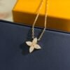 Louis Vuitton floral diamond four-leaf clover necklace