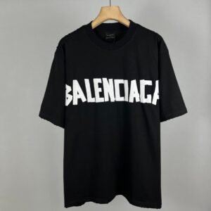 BALENCIAGA Masking Tape Short Sleeve T-shirt High Weight 300g Fabric