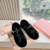 miumiu New loafers thickened encrypted wool advanced version