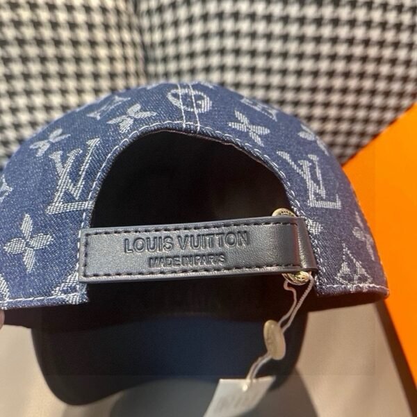 Louis Vuitton 1:1 original single denim cowhide embossed baseball cap