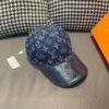 Louis Vuitton 1:1 original single denim cowhide embossed baseball cap
