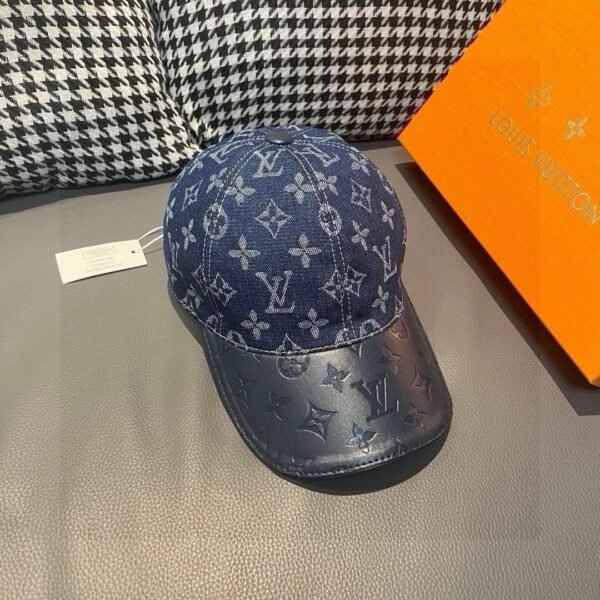 Louis Vuitton 1:1 original single denim cowhide embossed baseball cap