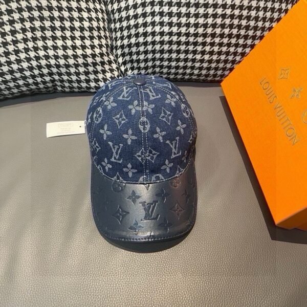 Louis Vuitton 1:1 original single denim cowhide embossed baseball cap