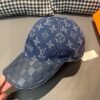 Louis Vuitton 1:1 original single denim cowhide embossed baseball cap