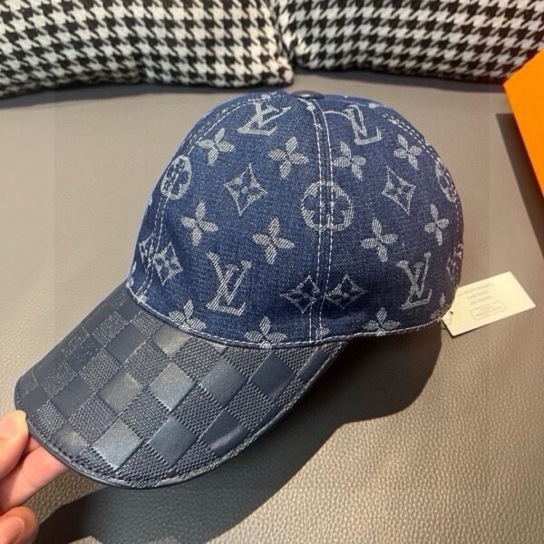 Louis Vuitton 1:1 original single denim cowhide embossed baseball cap