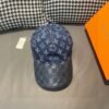 Louis Vuitton 1:1 original single denim cowhide embossed baseball cap