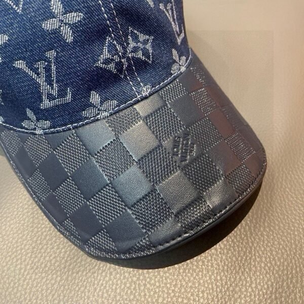 Louis Vuitton 1:1 original single denim cowhide embossed baseball cap