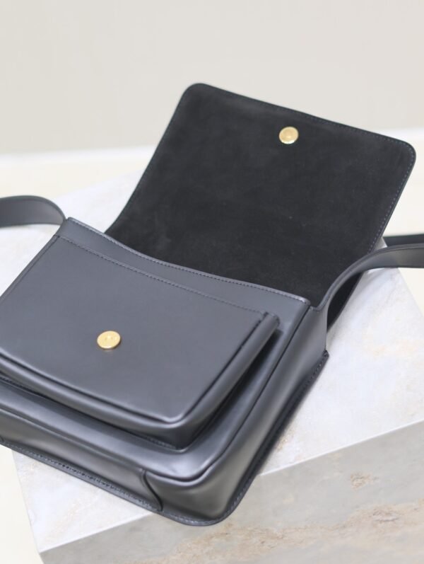 YSL new messenger bag genuine leather material high-end shoulder bag 1:1 size 22×16.5×12cm