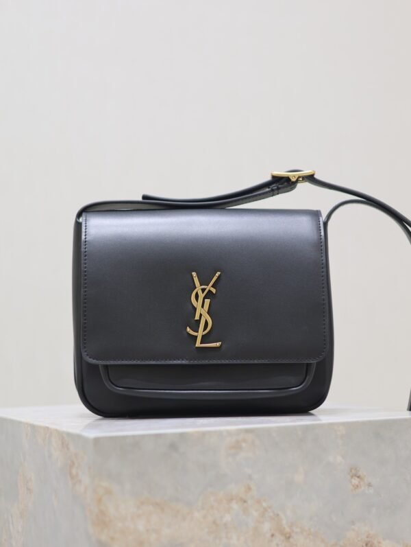 YSL new messenger bag genuine leather material high-end shoulder bag 1:1 size 22×16.5×12cm