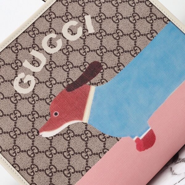 GUCCI puppy print handbag, premium version. Dimensions: 28.5 x 25 x 11 cm