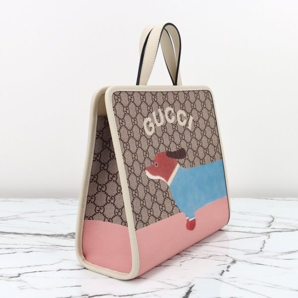 GUCCI puppy print handbag, premium version. Dimensions: 28.5 x 25 x 11 cm