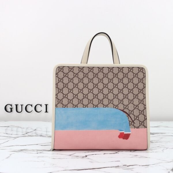 GUCCI puppy print handbag, premium version. Dimensions: 28.5 x 25 x 11 cm