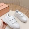 Acne Studios thick-soled Velcro smiley face white sneakers