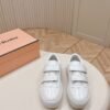 Acne Studios thick-soled Velcro smiley face white sneakers