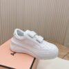 Acne Studios thick-soled Velcro smiley face white sneakers