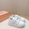 Acne Studios thick-soled Velcro smiley face white sneakers
