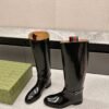 GUCCI casual Kelly knight boots catwalk style advanced version 1:1 inner cowhide material