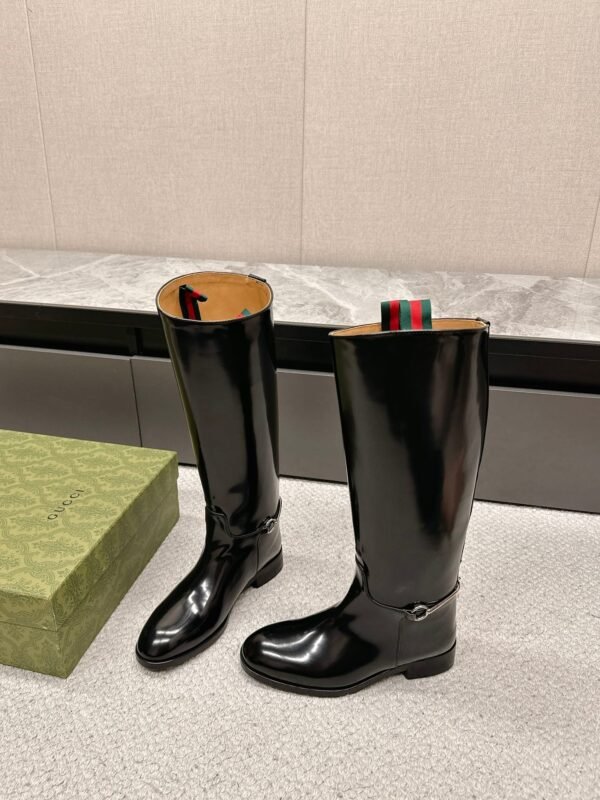GUCCI casual Kelly knight boots catwalk style advanced version 1:1 inner cowhide material
