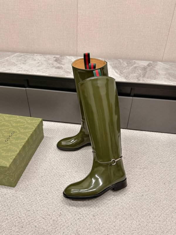 GUCCI casual Kelly knight boots catwalk style advanced version 1:1 inner cowhide material