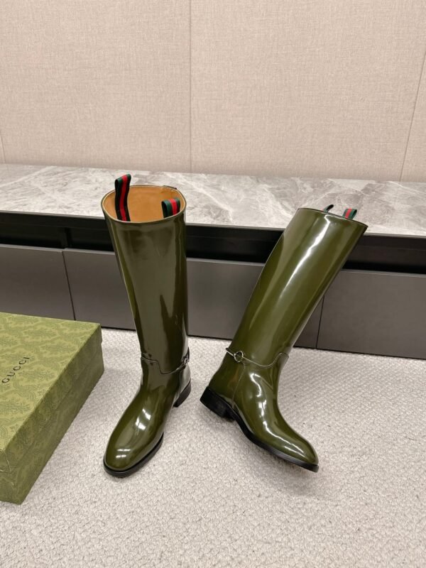 GUCCI casual Kelly knight boots catwalk style advanced version 1:1 inner cowhide material