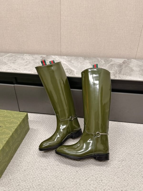 GUCCI casual Kelly knight boots catwalk style advanced version 1:1 inner cowhide material