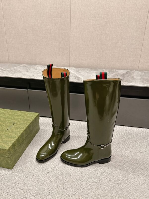 GUCCI casual Kelly knight boots catwalk style advanced version 1:1 inner cowhide material