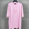 BALENCIAGA heart letter print short-sleeved T-shirt