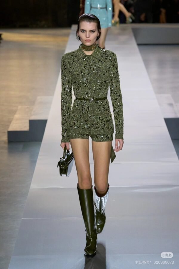 GUCCI casual Kelly knight boots catwalk style advanced version 1:1 inner cowhide material