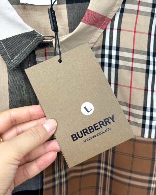 Burberry Contrast color panel long sleeve shirt