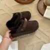 UGG Lana Kroger shoes thick-soled 4.45cm back two-way wool slippers