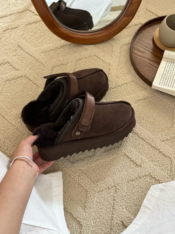UGG Lana Kroger shoes thick-soled 4.45cm back two-way wool slippers