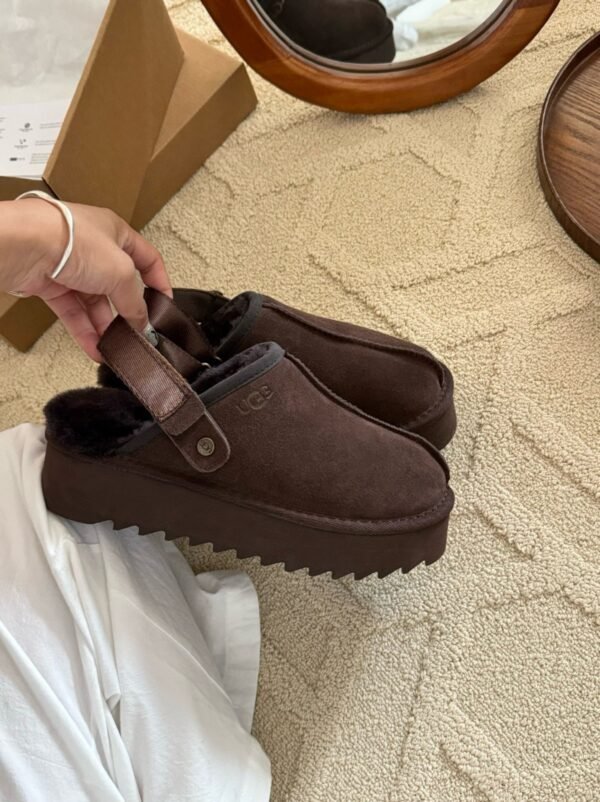 UGG Lana Kroger shoes thick-soled 4.45cm back two-way wool slippers