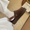 UGG Lana Kroger shoes thick-soled 4.45cm back two-way wool slippers