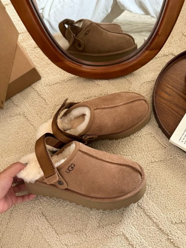 UGG Lana Kroger shoes thick-soled 4.45cm back two-way wool slippers