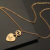 GUCCI New heart-shaped peach necklace