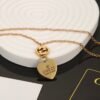GUCCI New heart-shaped peach necklace