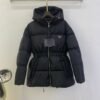 PRADA New autumn and winter waist nylon down jacket 90% goose down + 10% feather