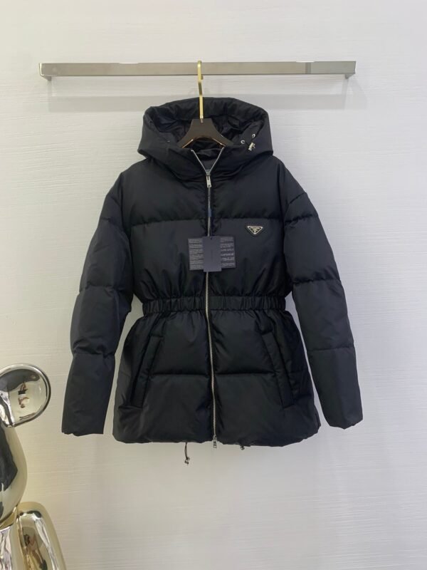 PRADA New autumn and winter waist nylon down jacket 90% goose down + 10% feather